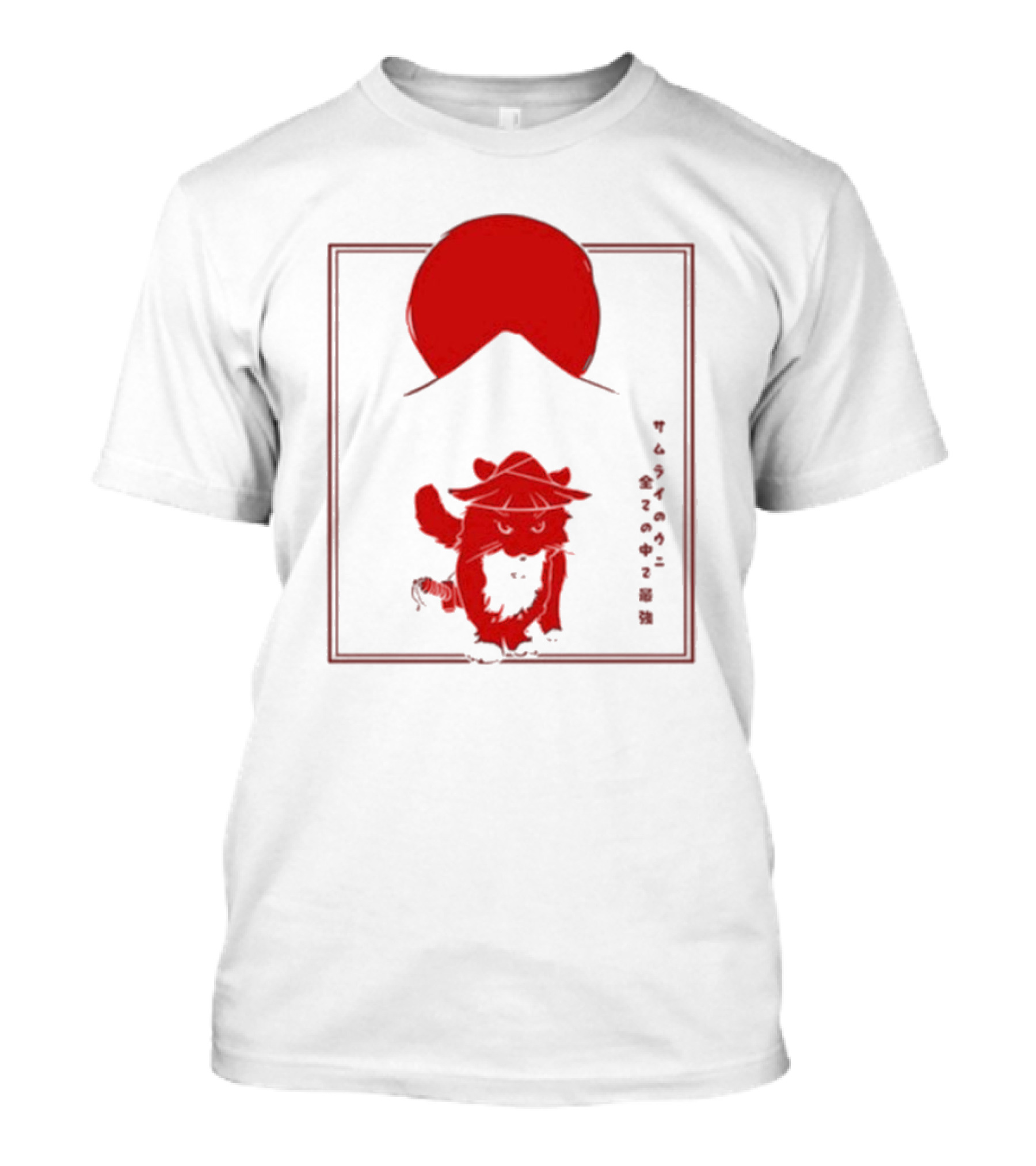 Samurai Unico Uniuni Runin Cat With Rising Sun T-Shirt