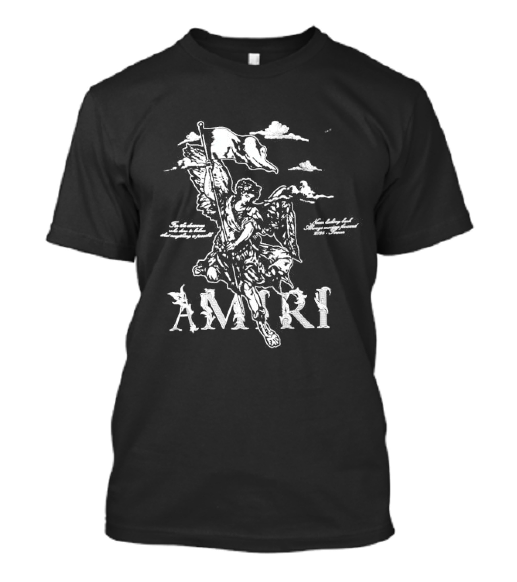 AMIRI Oversized Angel Warrior Clouds Premium Casual Fashion T-Shirt