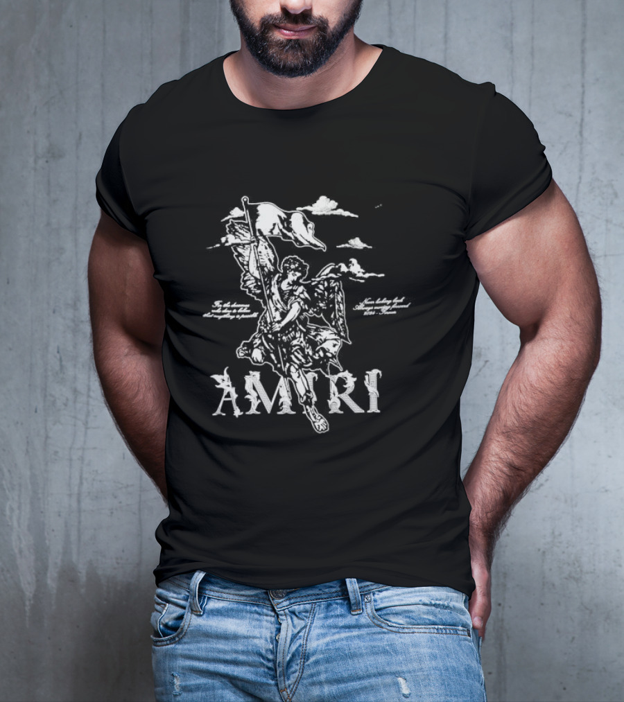 AMIRI Oversized Angel Warrior Clouds Premium Casual Fashion T-Shirt