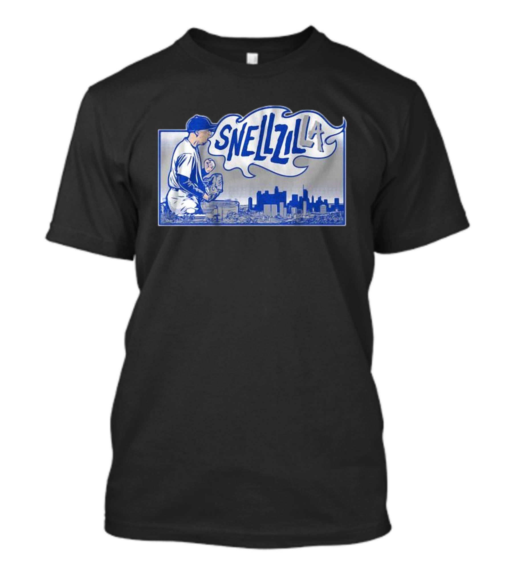 Blake Snell Snellzilla LA Baseball Pitcher City Skyline T-Shirt