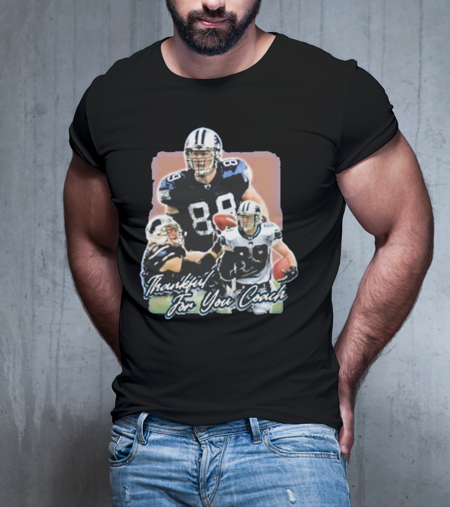 Thankful For You Coach Football Gratitude 89 Detroit T-Shirt