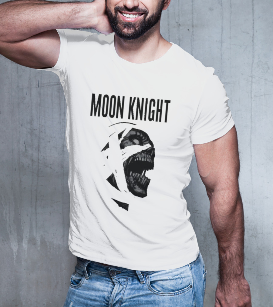 Moon Knight Logo With Intense Wrapped Mask T-Shirt