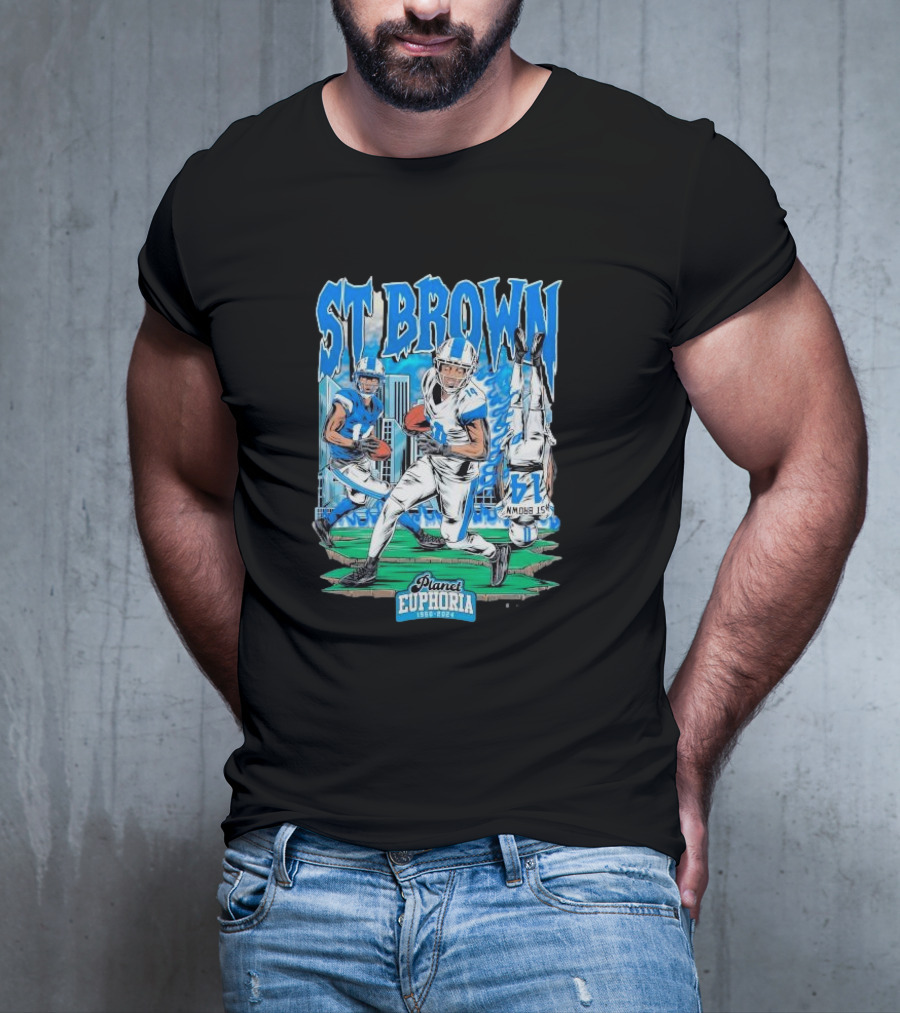 St Brown Planet Euphoria Football 1950 T-Shirt