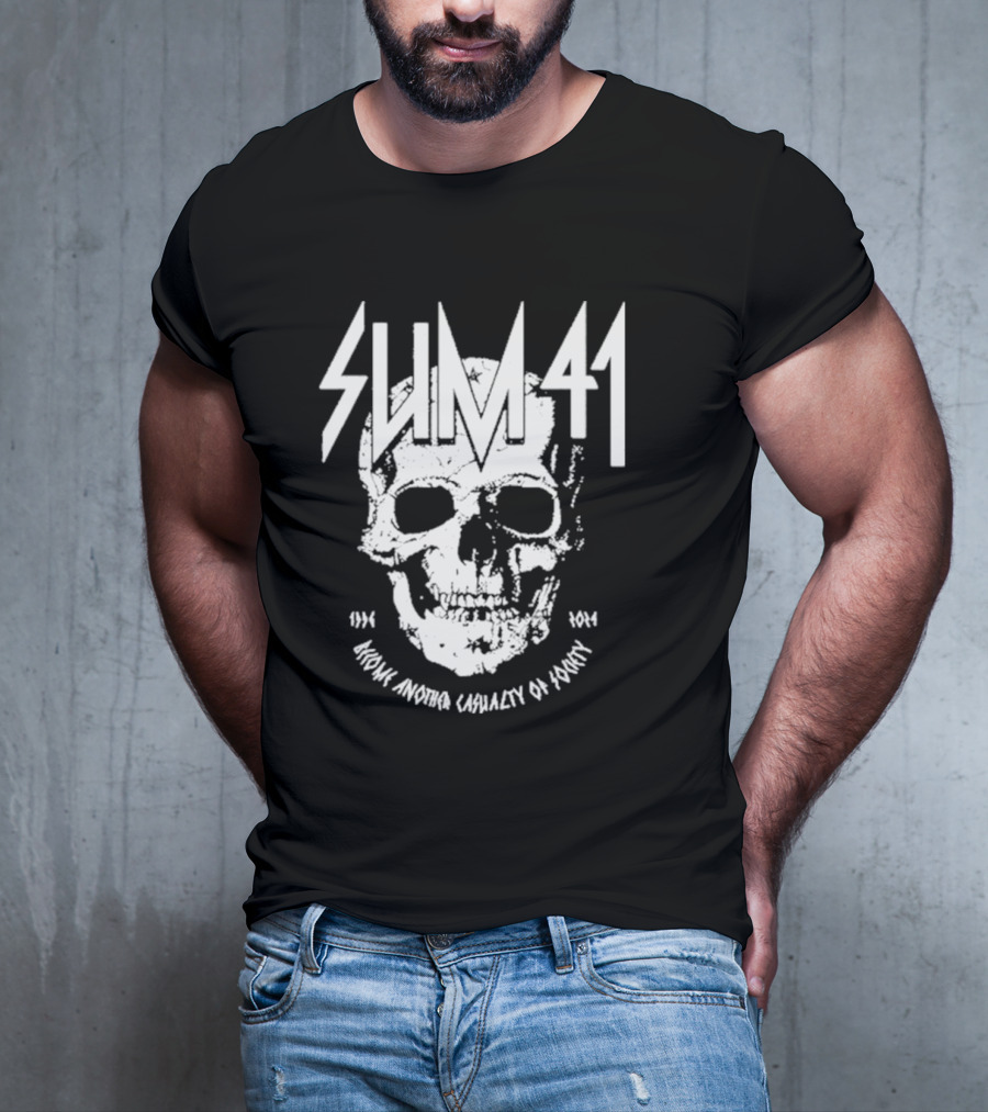SUM 41 Iconic Another Casualty Of Society Skull 1996-2014 T-Shirt