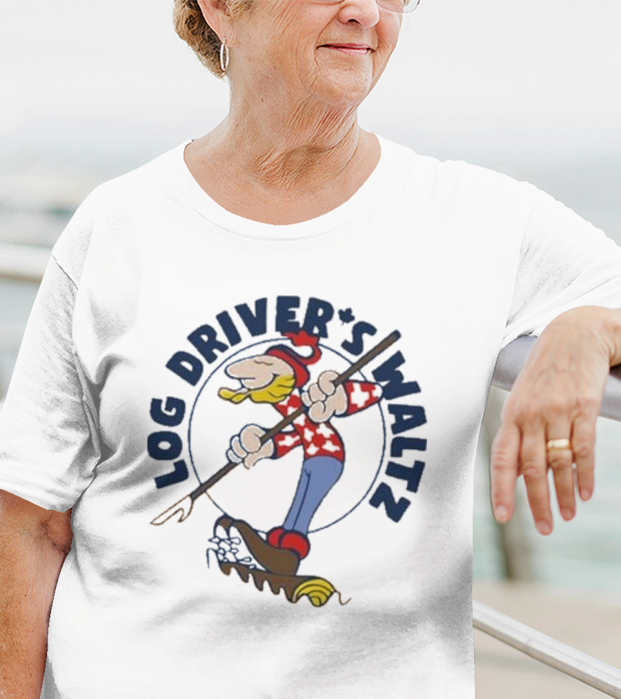 Log Driver’s Waltz Cartoon Character In Red Plaid And Blue Jeans T-Shirt
