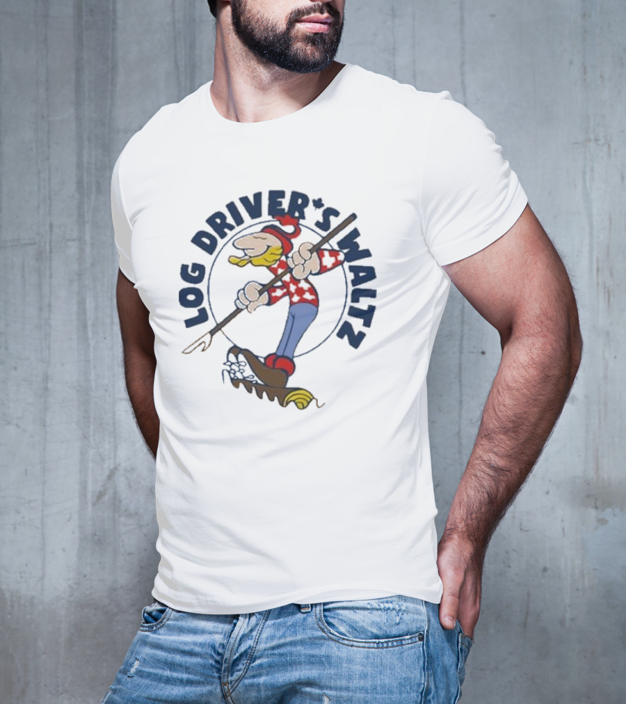 Log Driver’s Waltz Cartoon Character In Red Plaid And Blue Jeans T-Shirt