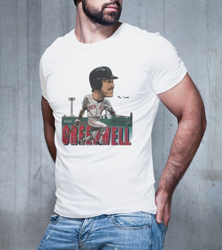 Mike Greenwell Boston Red Sox Baseball Legend Caricature Fenway Park T-Shirt