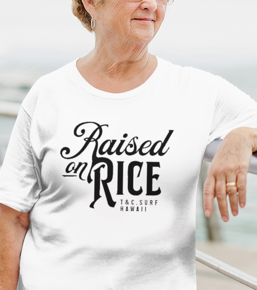 Raised On Rice T&C Surf Hawaii White Rice Jersey T-Shirt