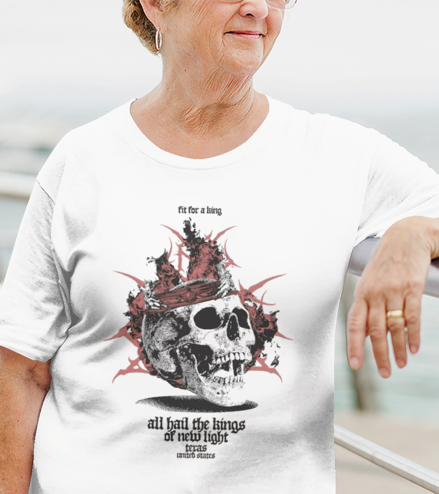 Fit For A King Skull All Hail The Kings Of New Light Texas United States T-Shirt