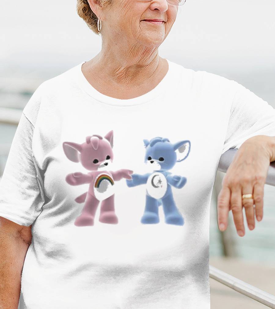 Carebear Rainbow And Moon Friends T-Shirt