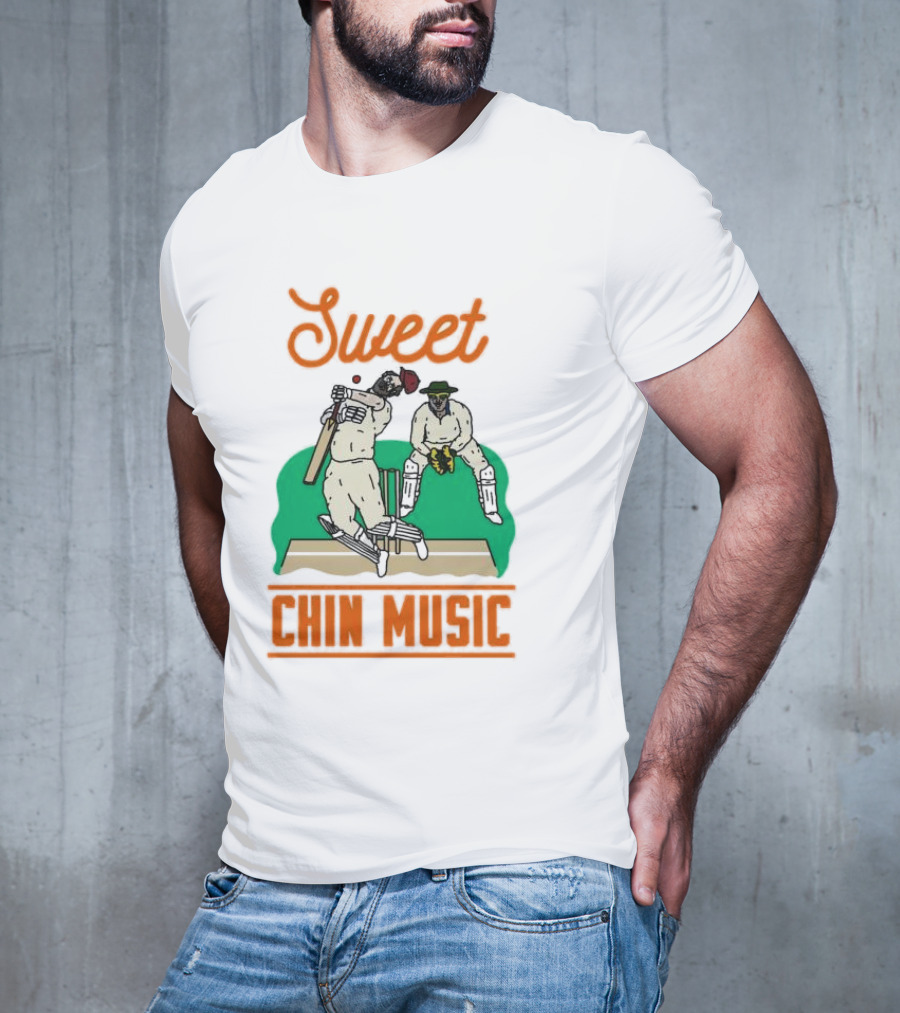 Sweet Chin Music Cricket Scene T-Shirt