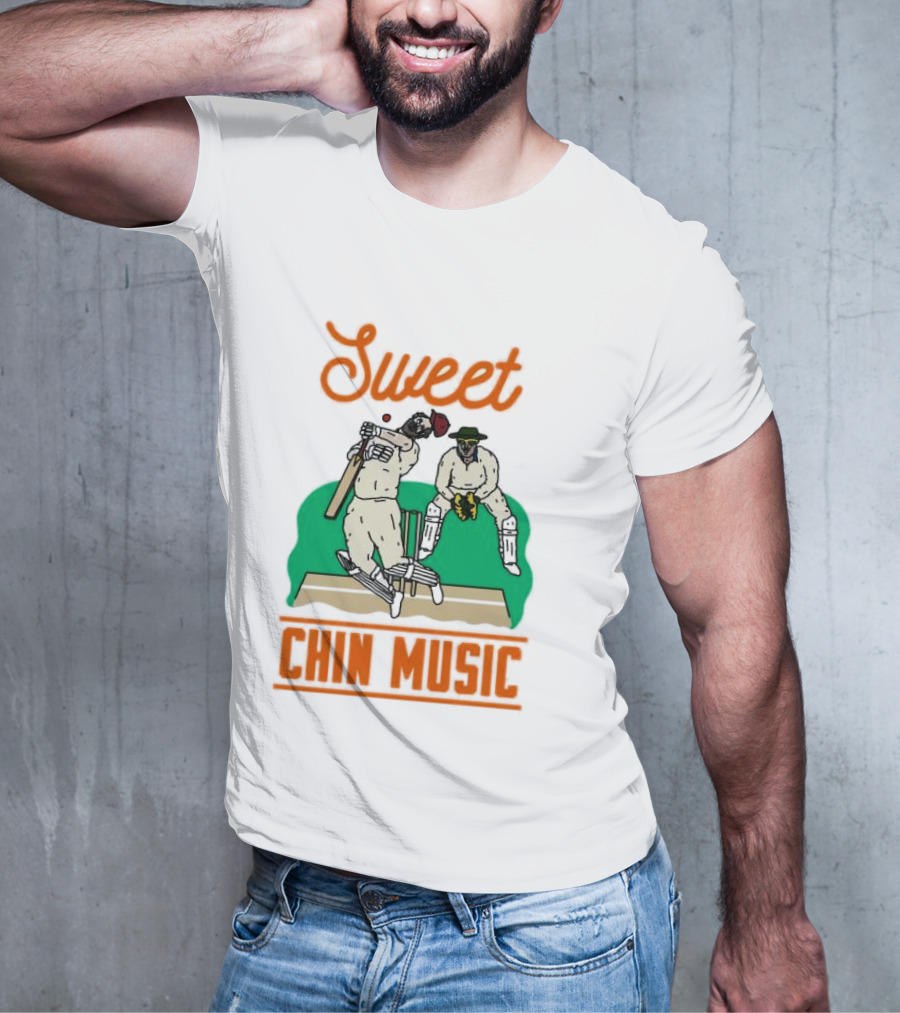 Sweet Chin Music Cricket Scene T-Shirt