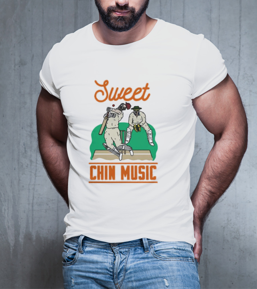 Sweet Chin Music Cricket Scene T-Shirt