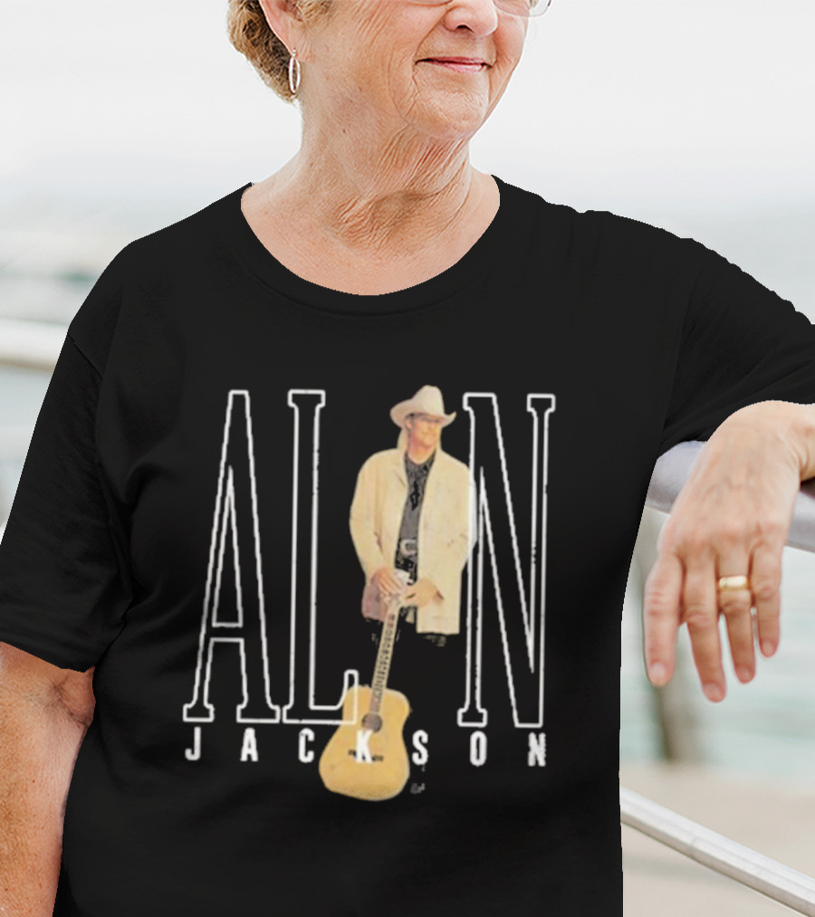Alan Jackson Country Music Icon Standing With Guitar T-Shirt