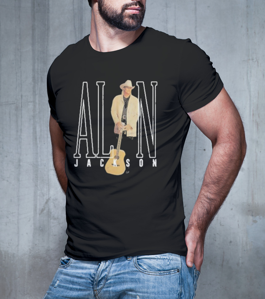 Alan Jackson Country Music Icon Standing With Guitar T-Shirt