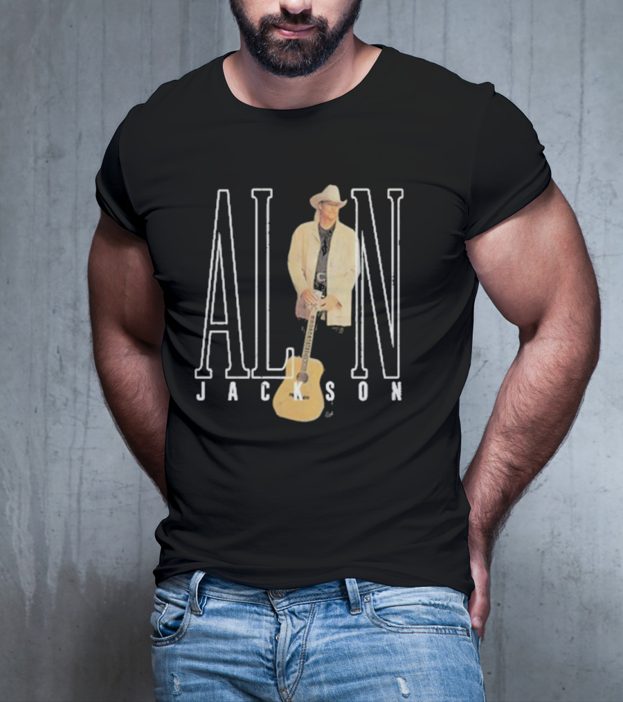 Alan Jackson Country Music Icon Standing With Guitar T-Shirt