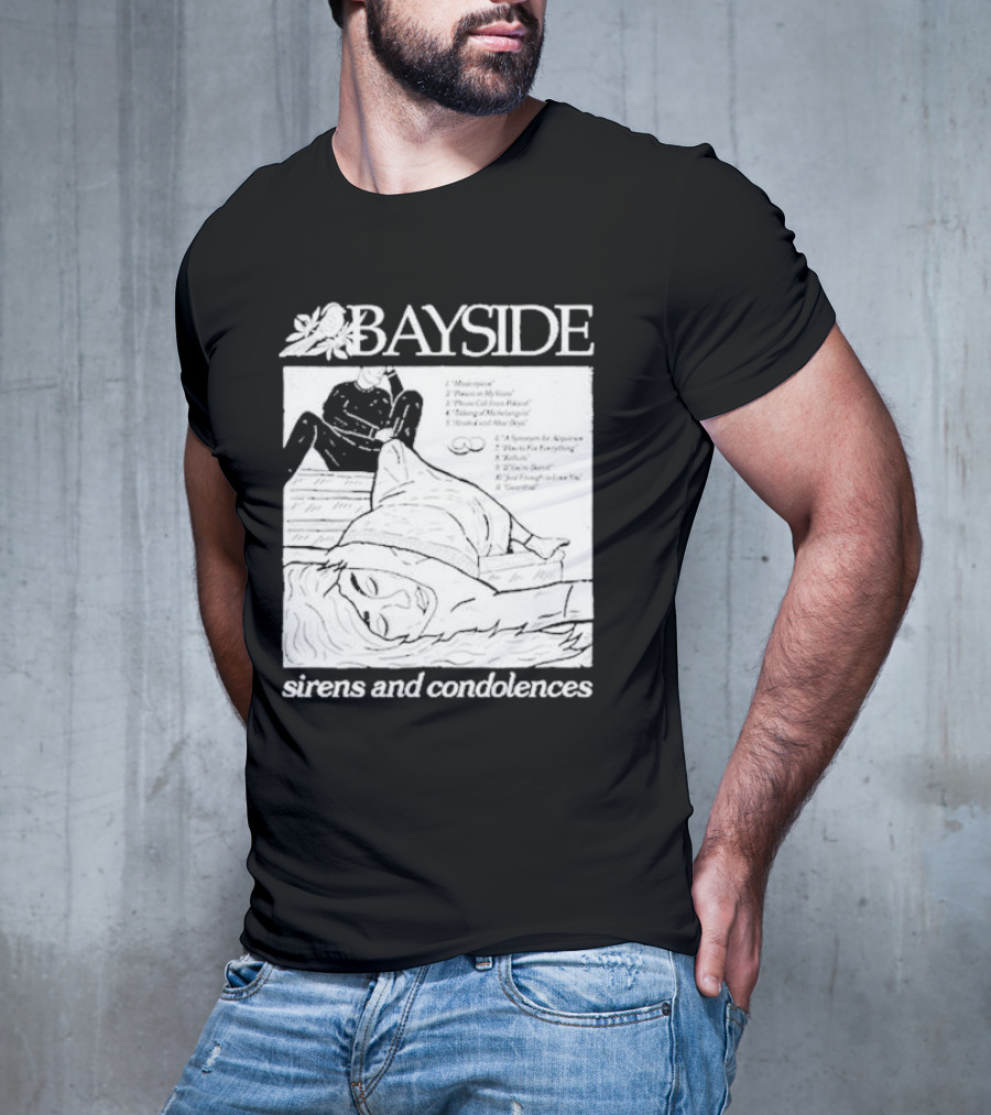 Bayside Sirens And Condolences Album Cover Artwork With Tracklist T-Shirt