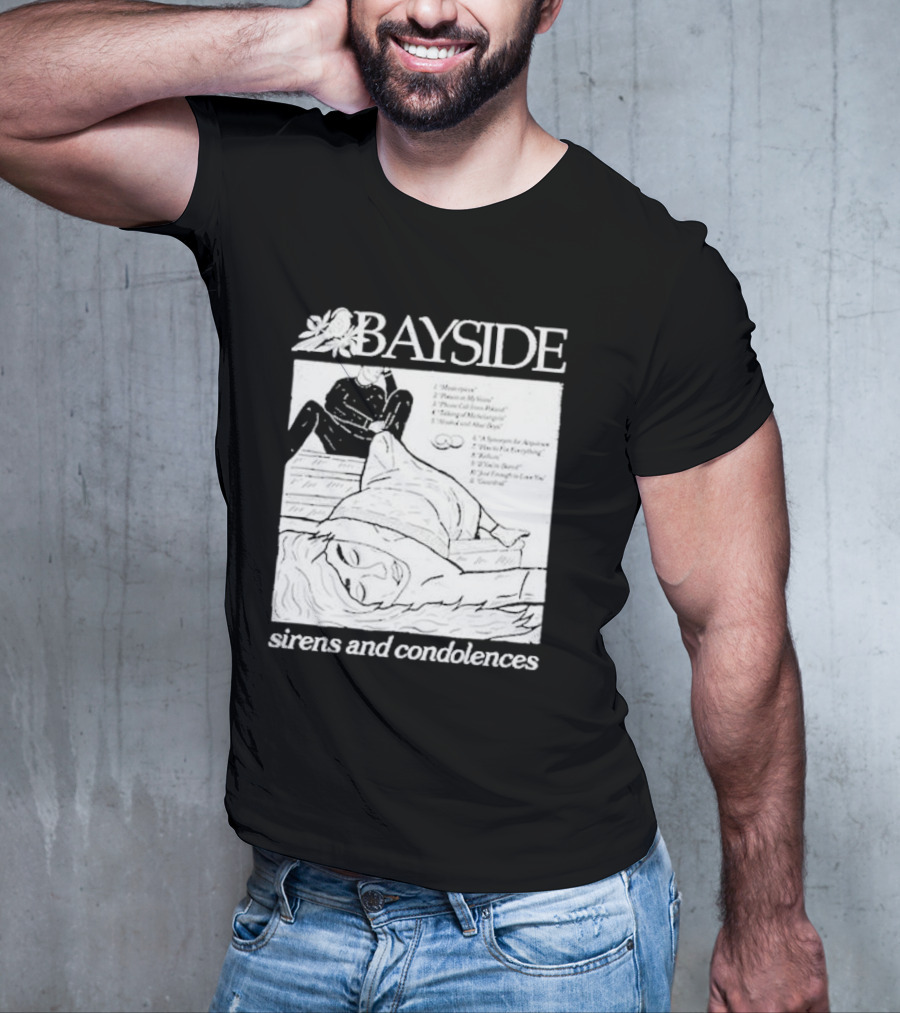 Bayside Sirens And Condolences Album Cover Artwork With Tracklist T-Shirt