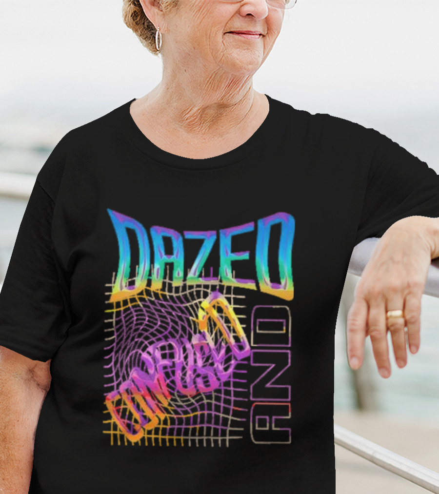 Dazed And Confused Vibrant Psychedelic Pattern Midnight Law T-Shirt