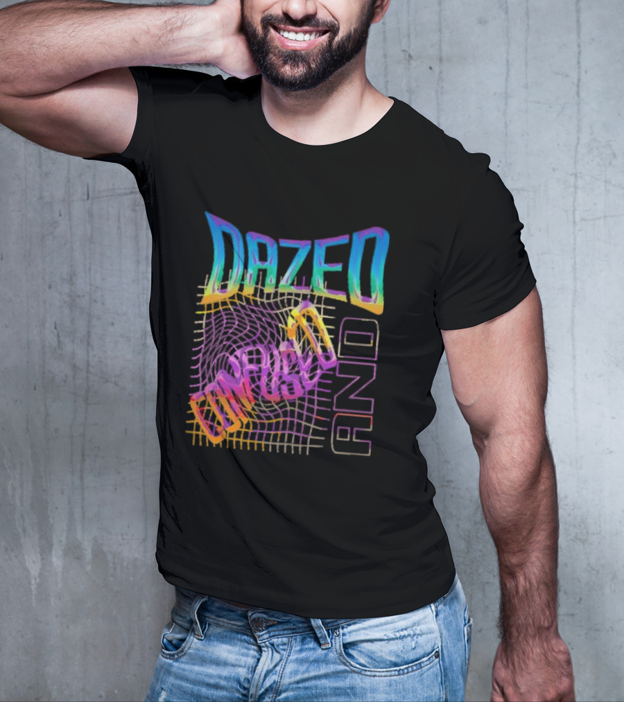 Dazed And Confused Vibrant Psychedelic Pattern Midnight Law T-Shirt