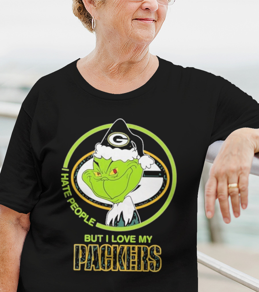 I Hate People But I Love My Packers Grinch Green Bay Packers T-Shirt