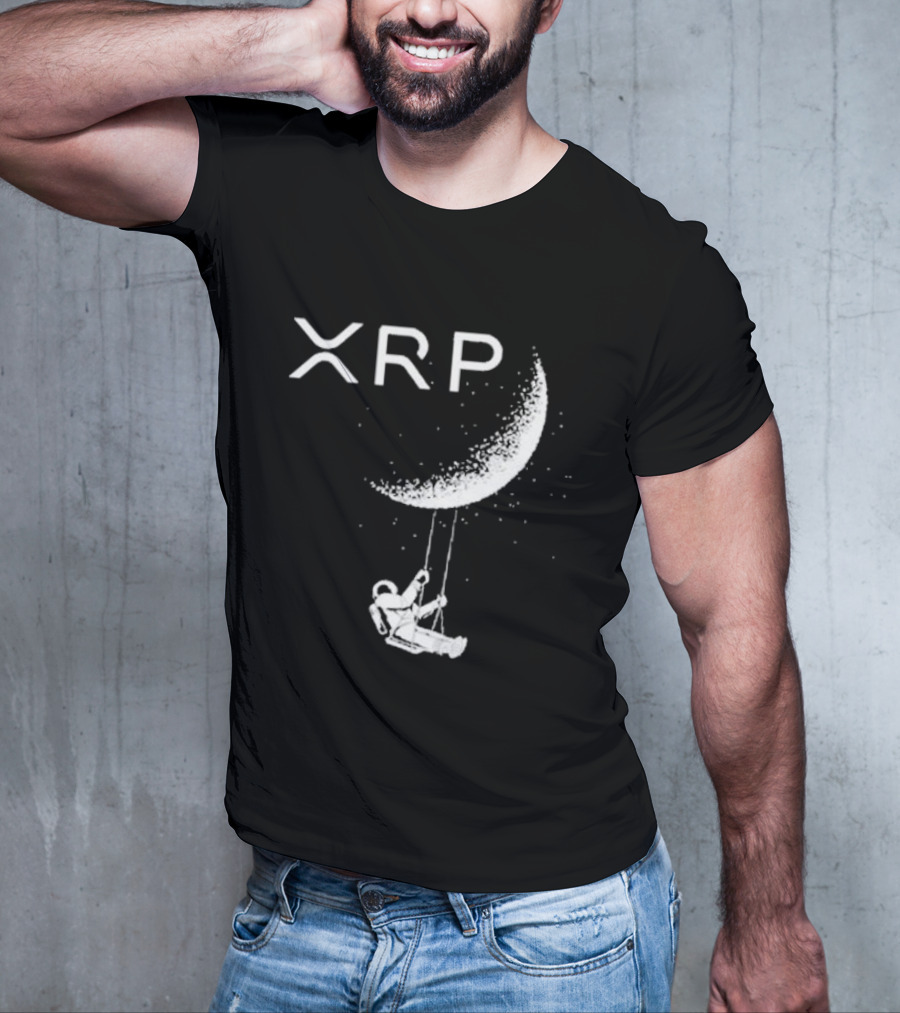 XRP Astronaut Swinging On The Moon T-Shirt