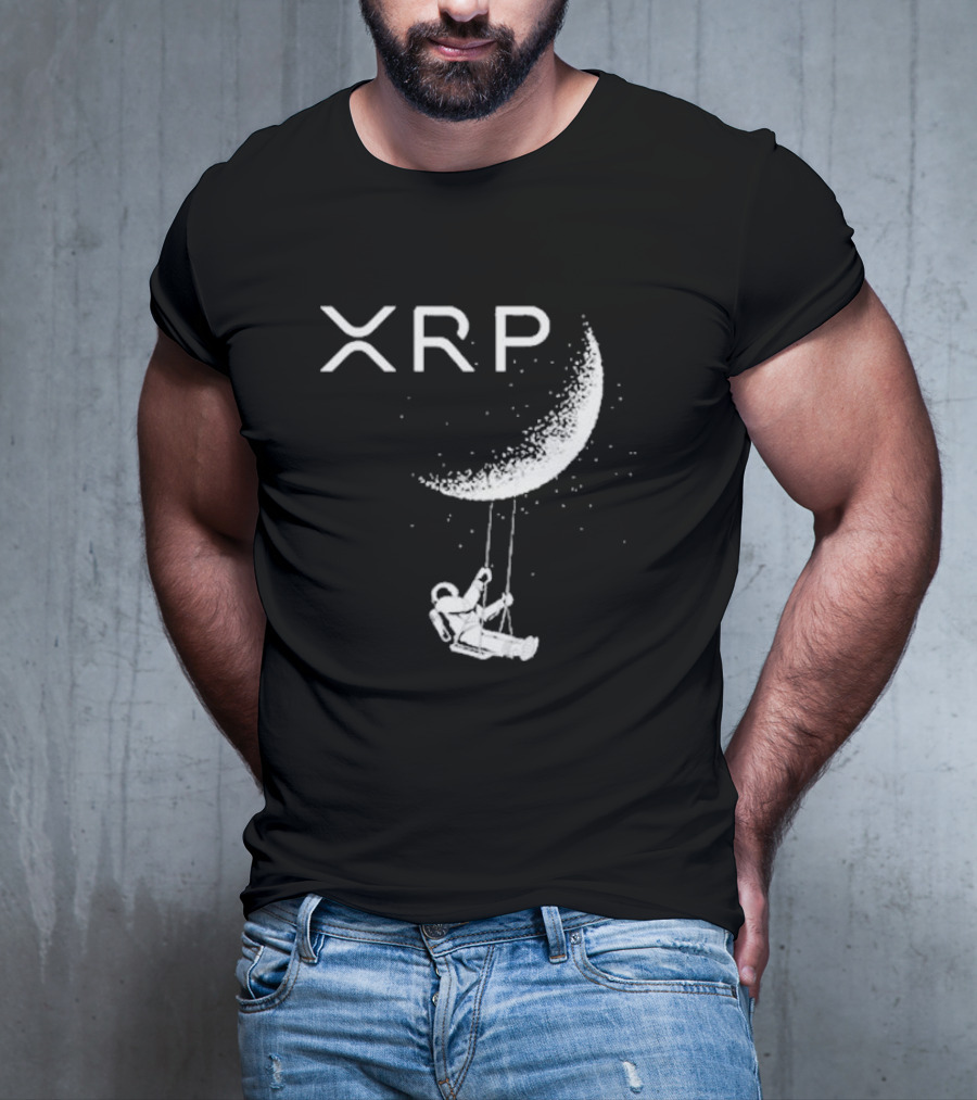 XRP Astronaut Swinging On The Moon T-Shirt
