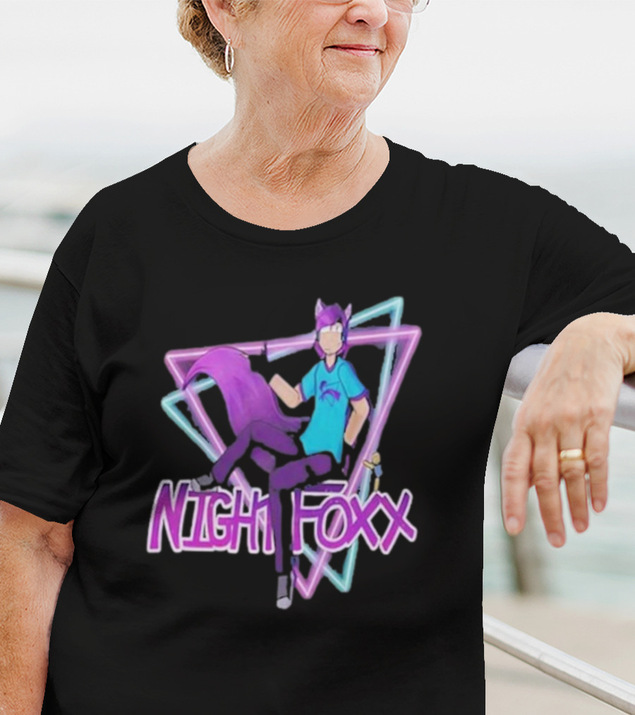 NightFoxx Neon Triangle Aesthetic T-Shirt