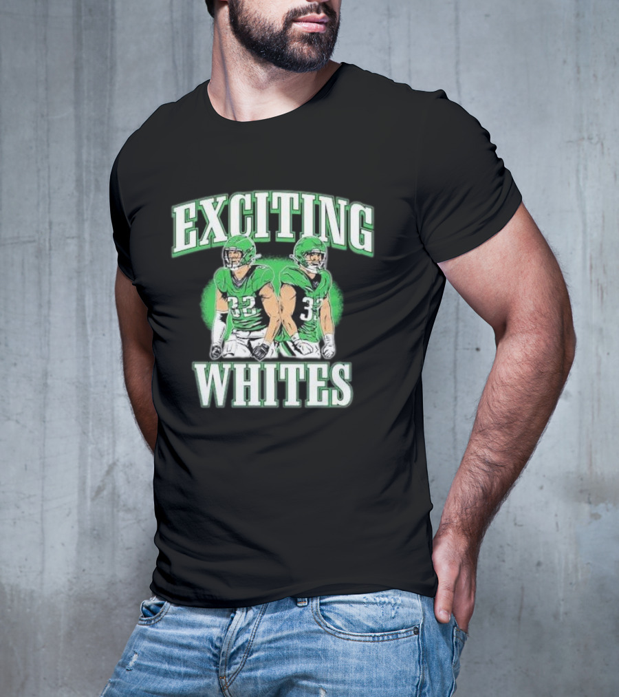 Exciting Whites Philadelphia Eagles Football Players T-Shirt