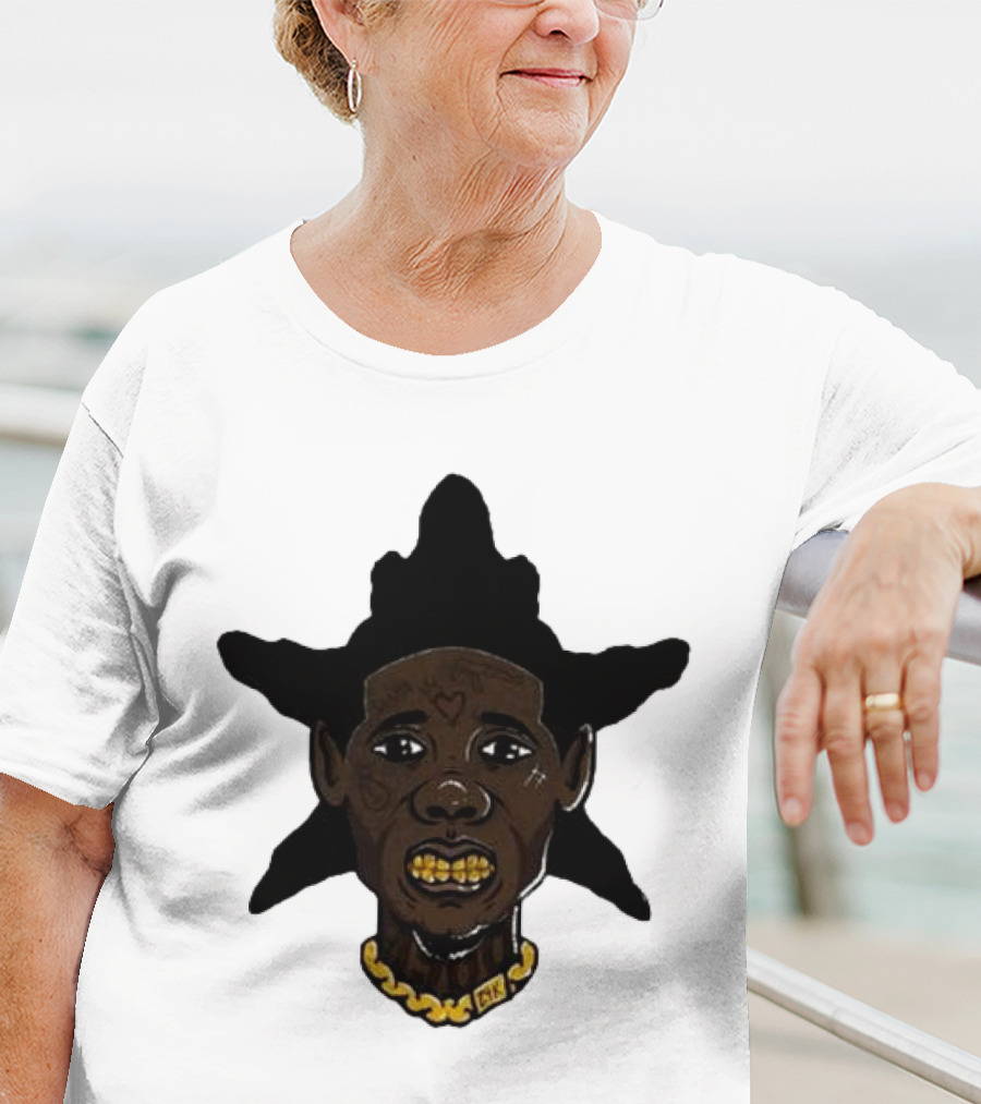 El Snappo Zootieee Wrld Star Head Gold Teeth Necklace T-Shirt