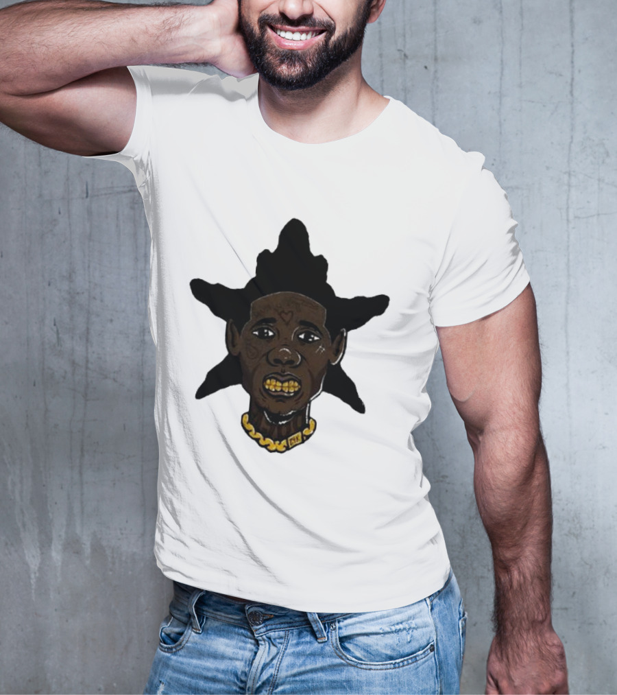 El Snappo Zootieee Wrld Star Head Gold Teeth Necklace T-Shirt