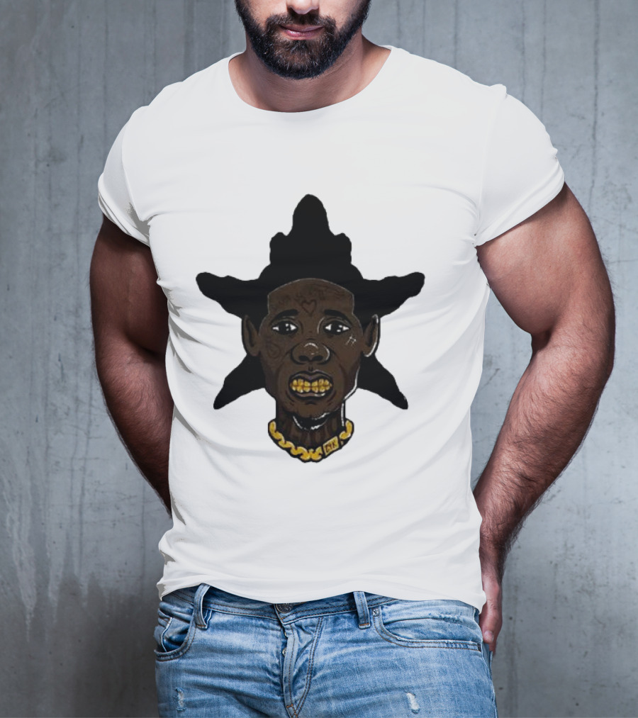 El Snappo Zootieee Wrld Star Head Gold Teeth Necklace T-Shirt