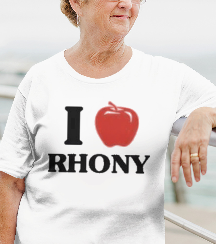 I Apple RHONY Real Housewives Of New York City Logo Tribute Iconic Series Fan Meme T-Shirt