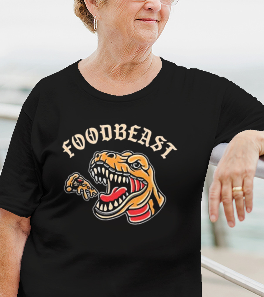 FOODBEAST Dinosaur Eating Pizza T-Shirt