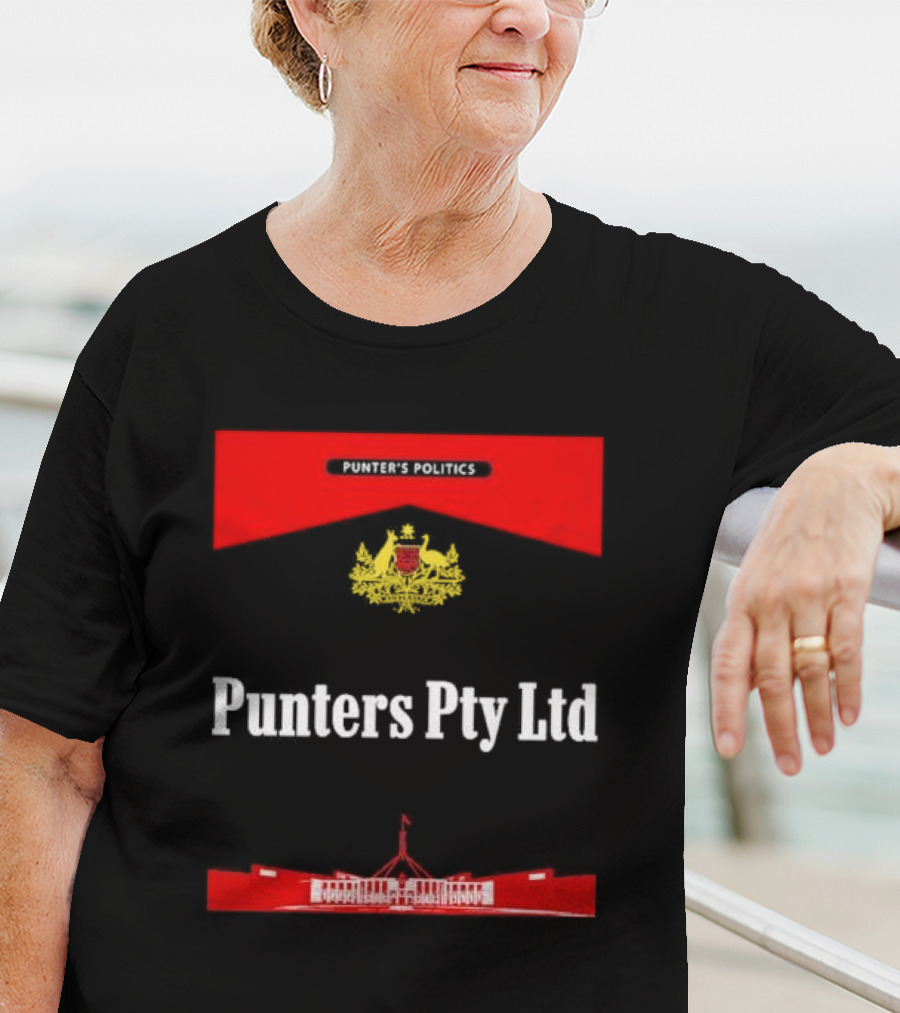 Punter’s Politics Punters Pty Ltd Government Parliament Building Emblem T-Shirt