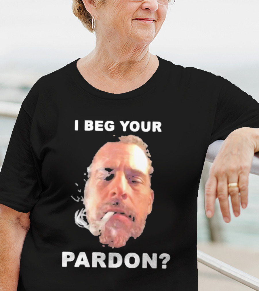 I Beg Your Pardon? Smoking Face Image T-Shirt