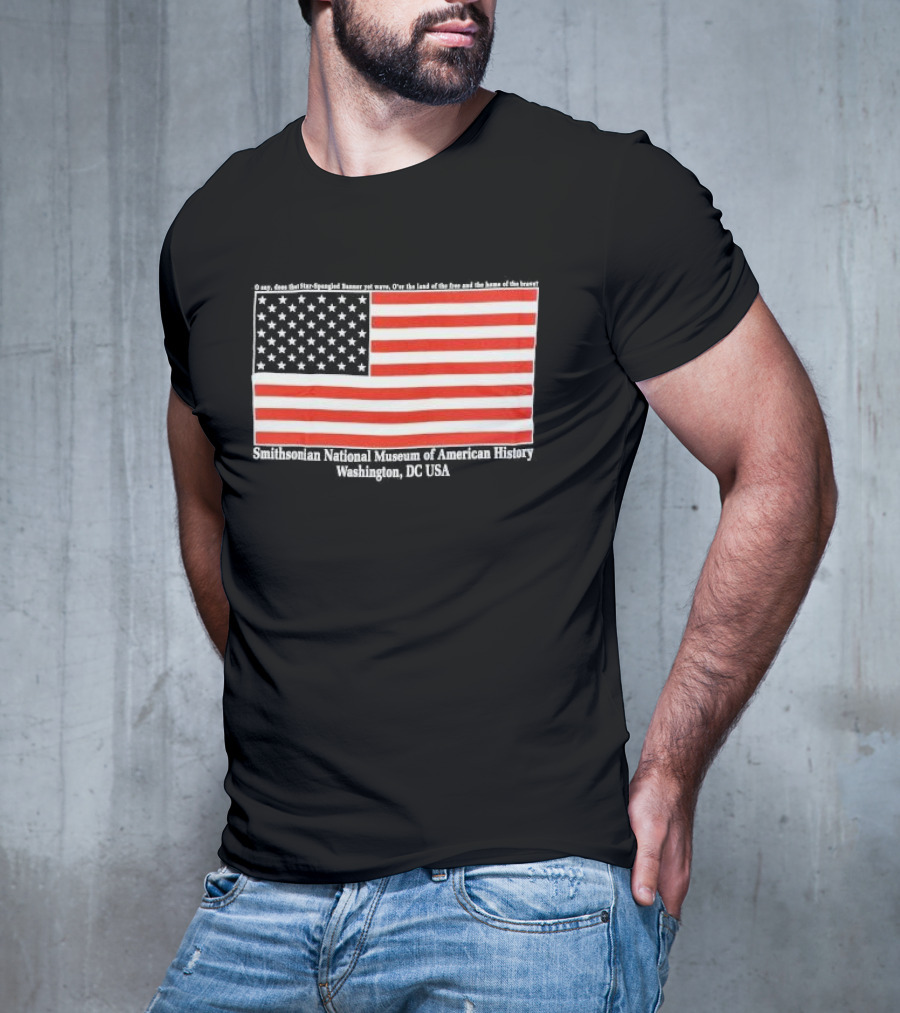 Smithsonian National Museum Of American History American Flag Washington DC USA T-Shirt