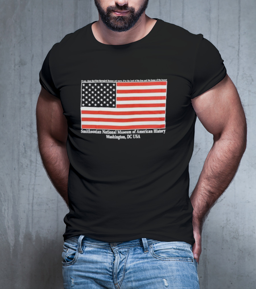 Smithsonian National Museum Of American History American Flag Washington DC USA T-Shirt