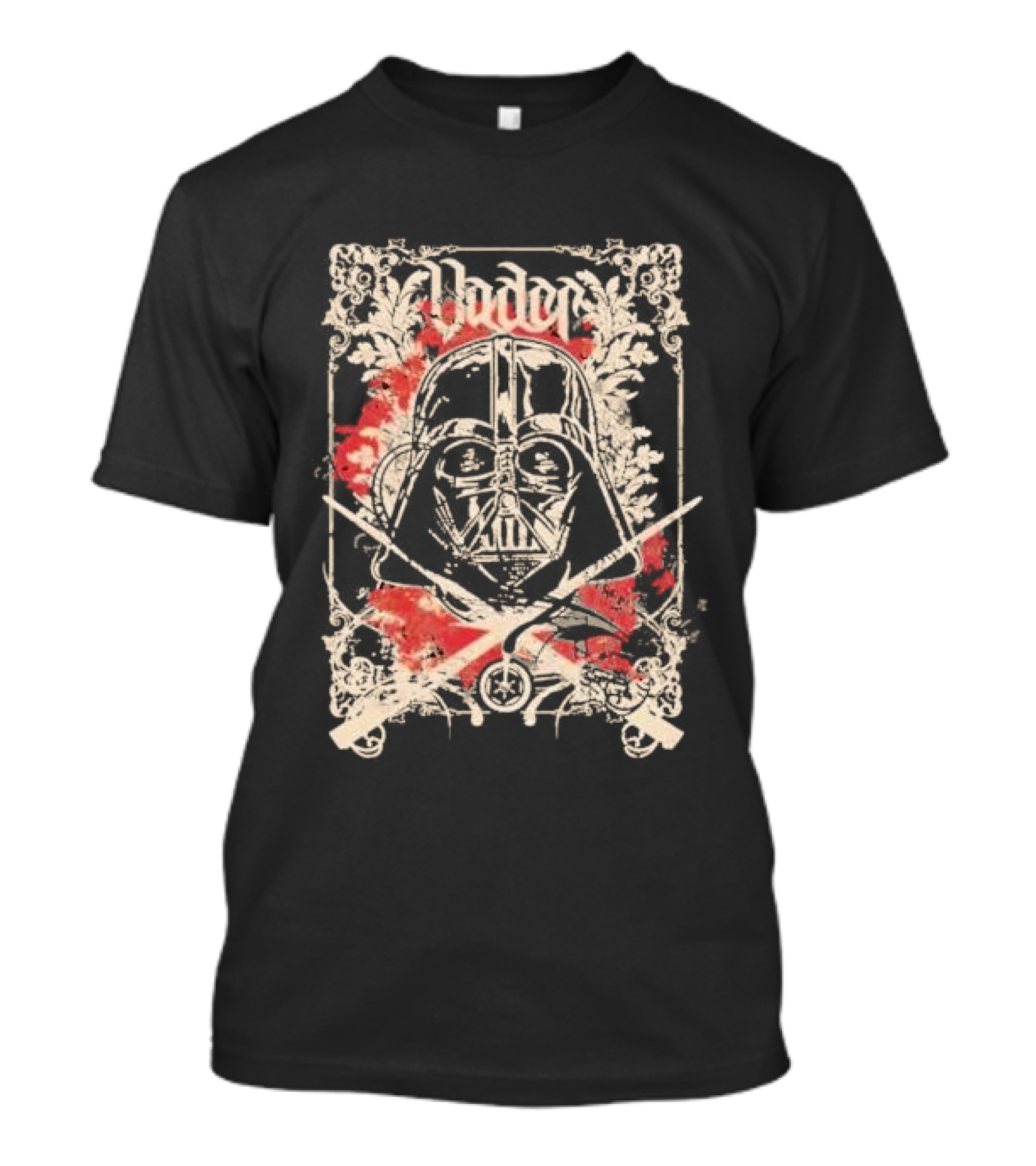 Vader Star Wars Decor Slim Fit Medieval Floral T-Shirt