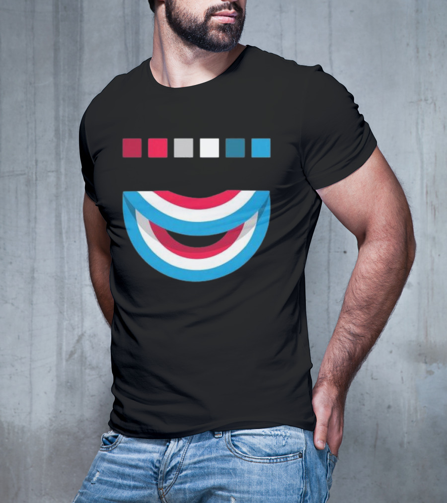 Tavar Zawacki LAZY CIRCLE Wynwood Walls Red White Blue Arches T-Shirt