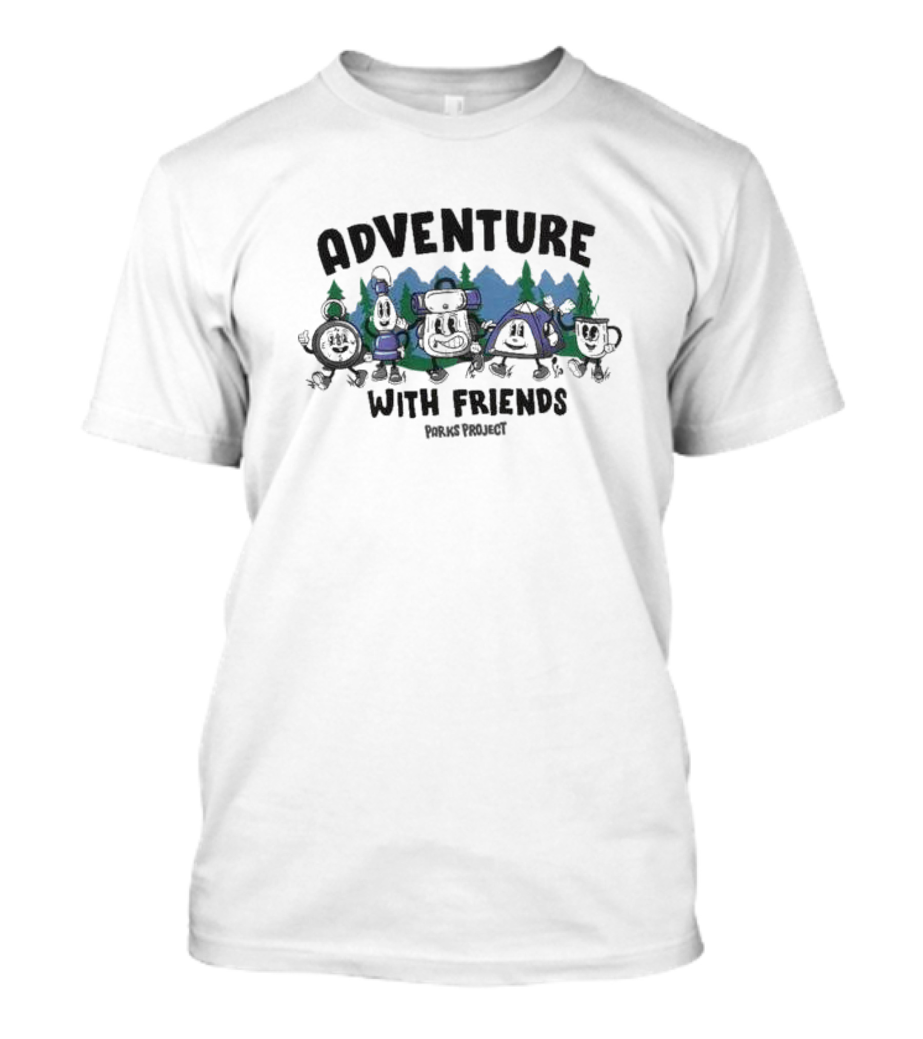 Adventure With Friends Parks Project Forest Characters Exploration T-Shirt