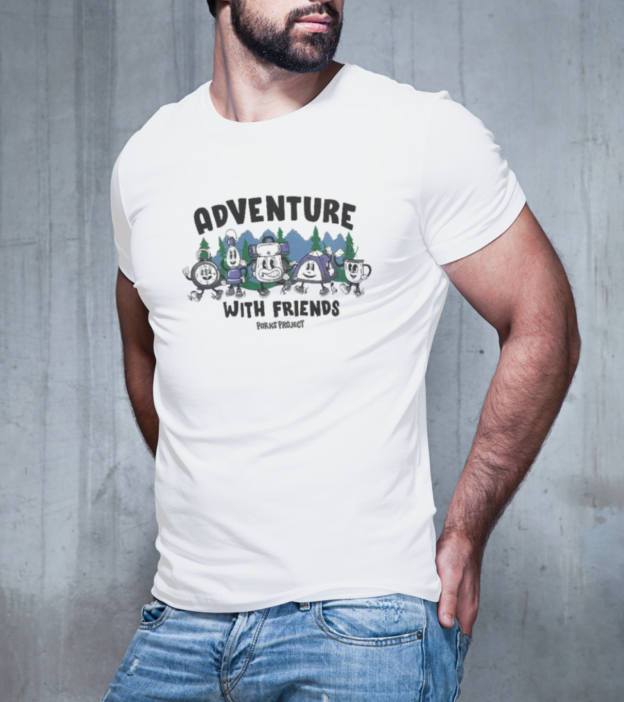 Adventure With Friends Parks Project Forest Characters Exploration T-Shirt