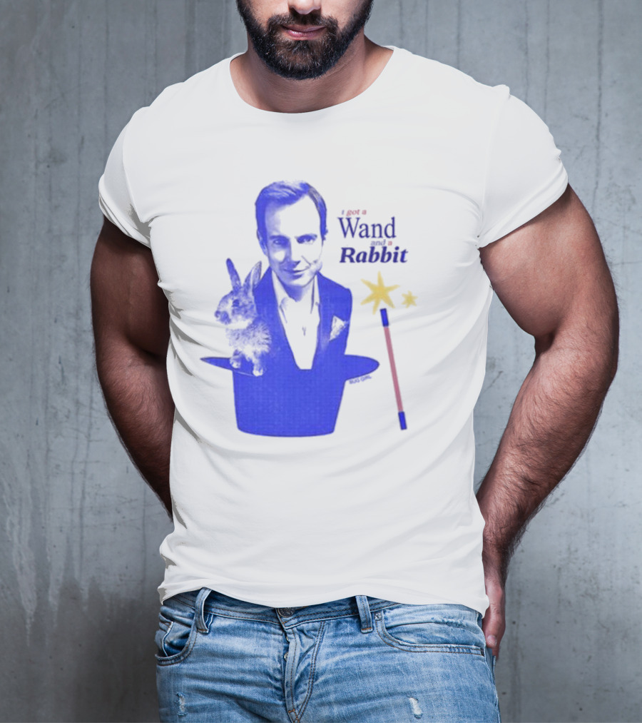 I Got A Wand And A Rabbit Magic Wand Top Hat And Stars T-Shirt