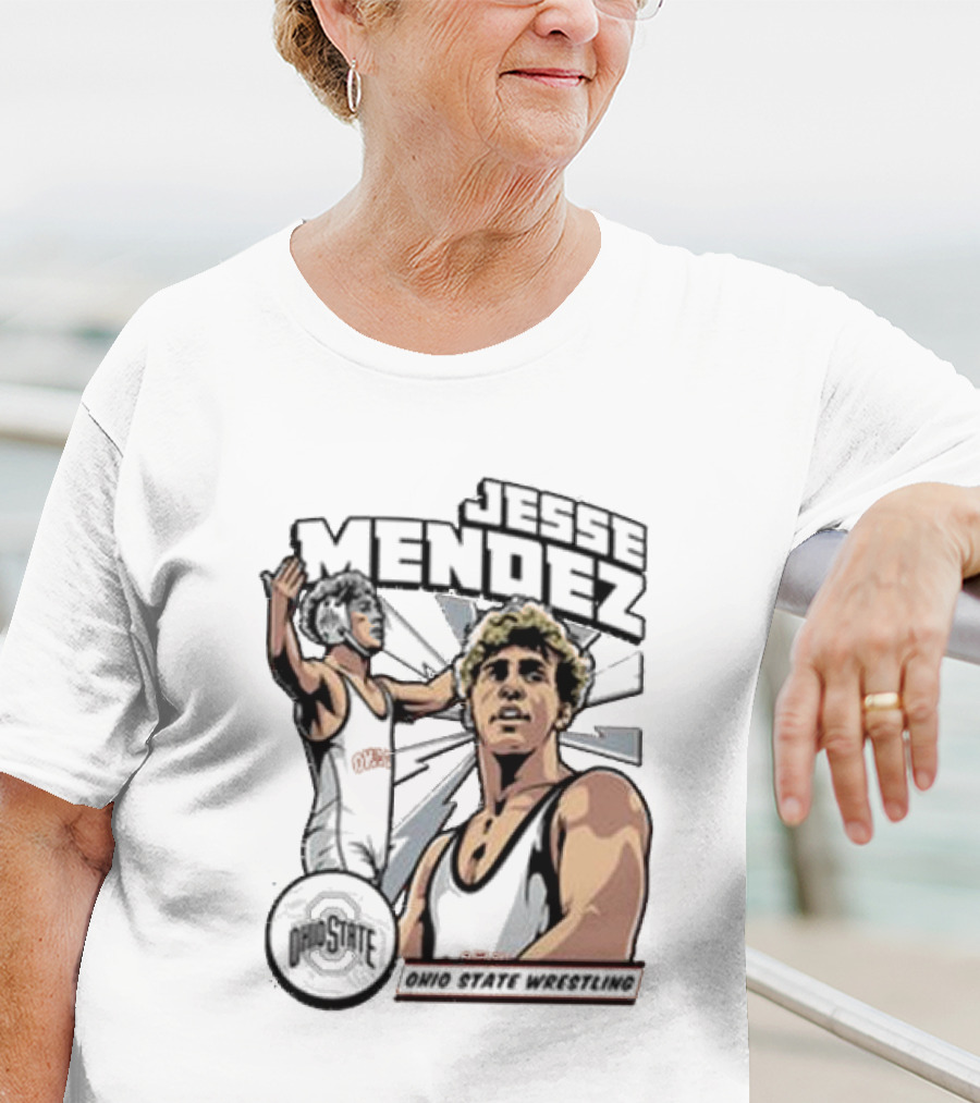 Jesse Mendez Ohio State Wrestling Buckeyes Icon NIL T-Shirt