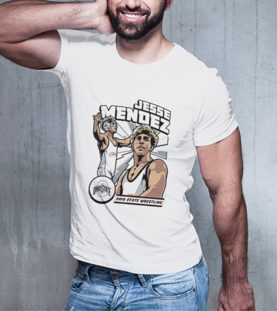 Jesse Mendez Ohio State Wrestling Buckeyes Icon NIL T-Shirt