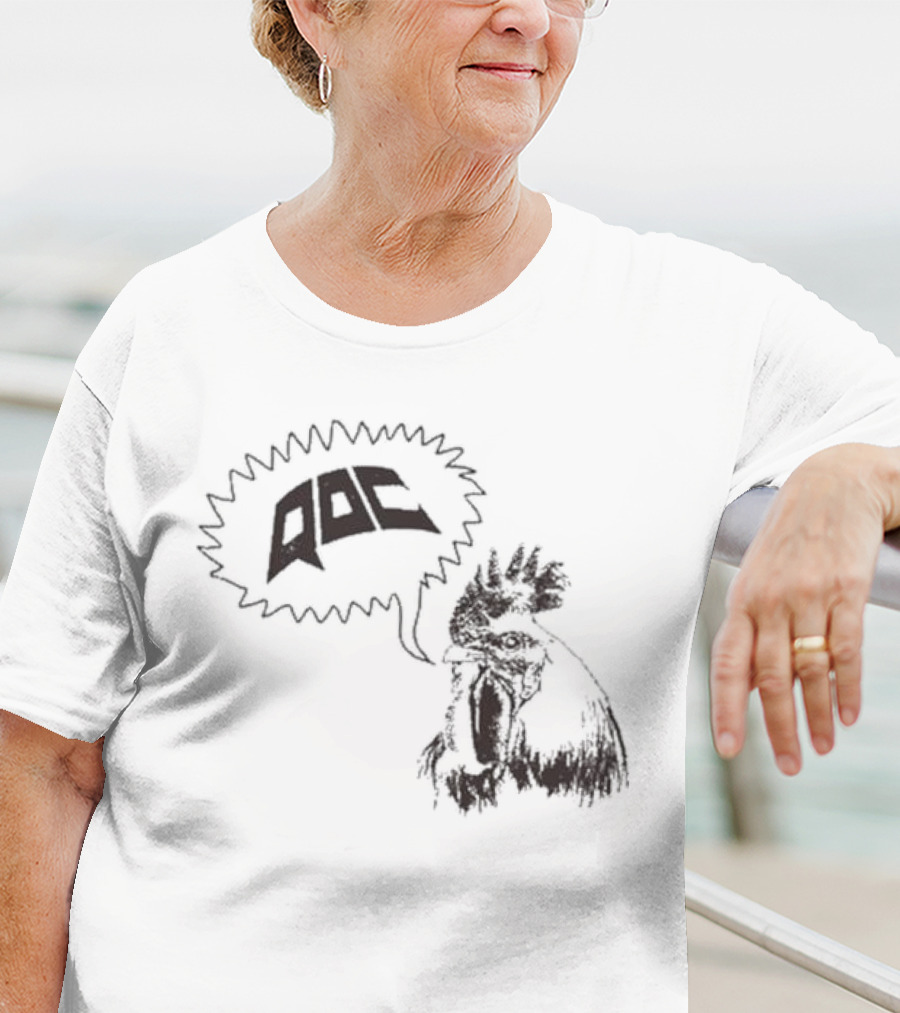QOC Rooster Quarters Of Change Speech Bubble T-Shirt