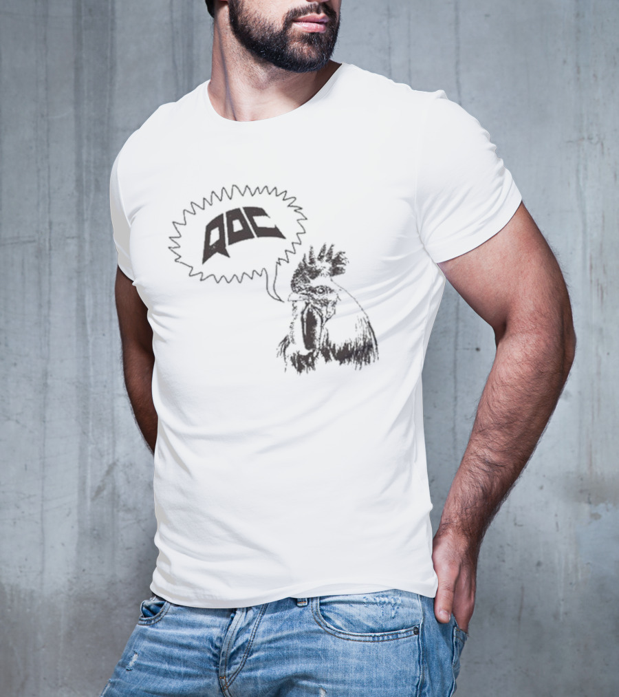 QOC Rooster Quarters Of Change Speech Bubble T-Shirt
