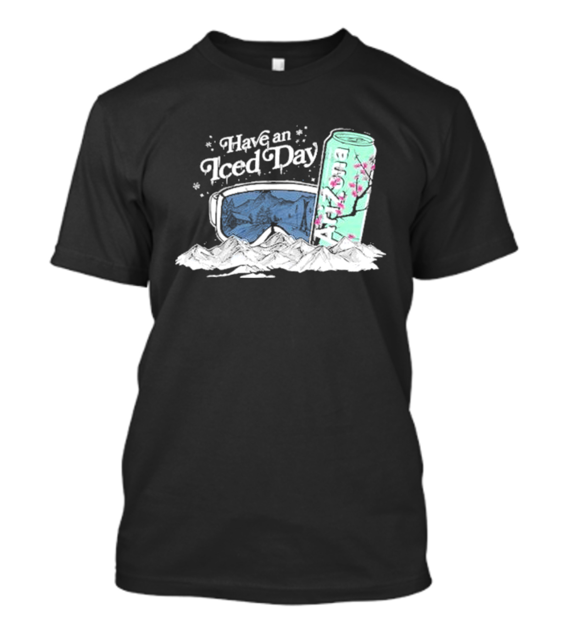 Have An Iced Day Arizona Can Sunglasses Snowy Mountains Blossom T-Shirt