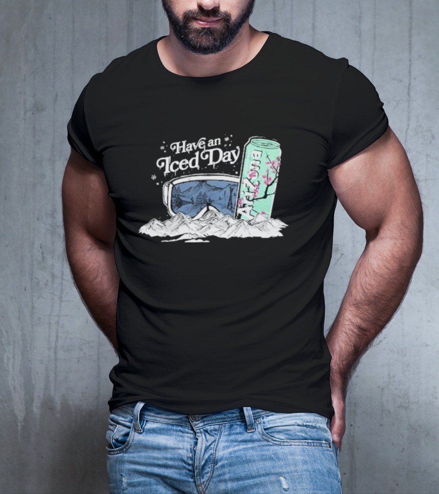 Have An Iced Day Arizona Can Sunglasses Snowy Mountains Blossom T-Shirt