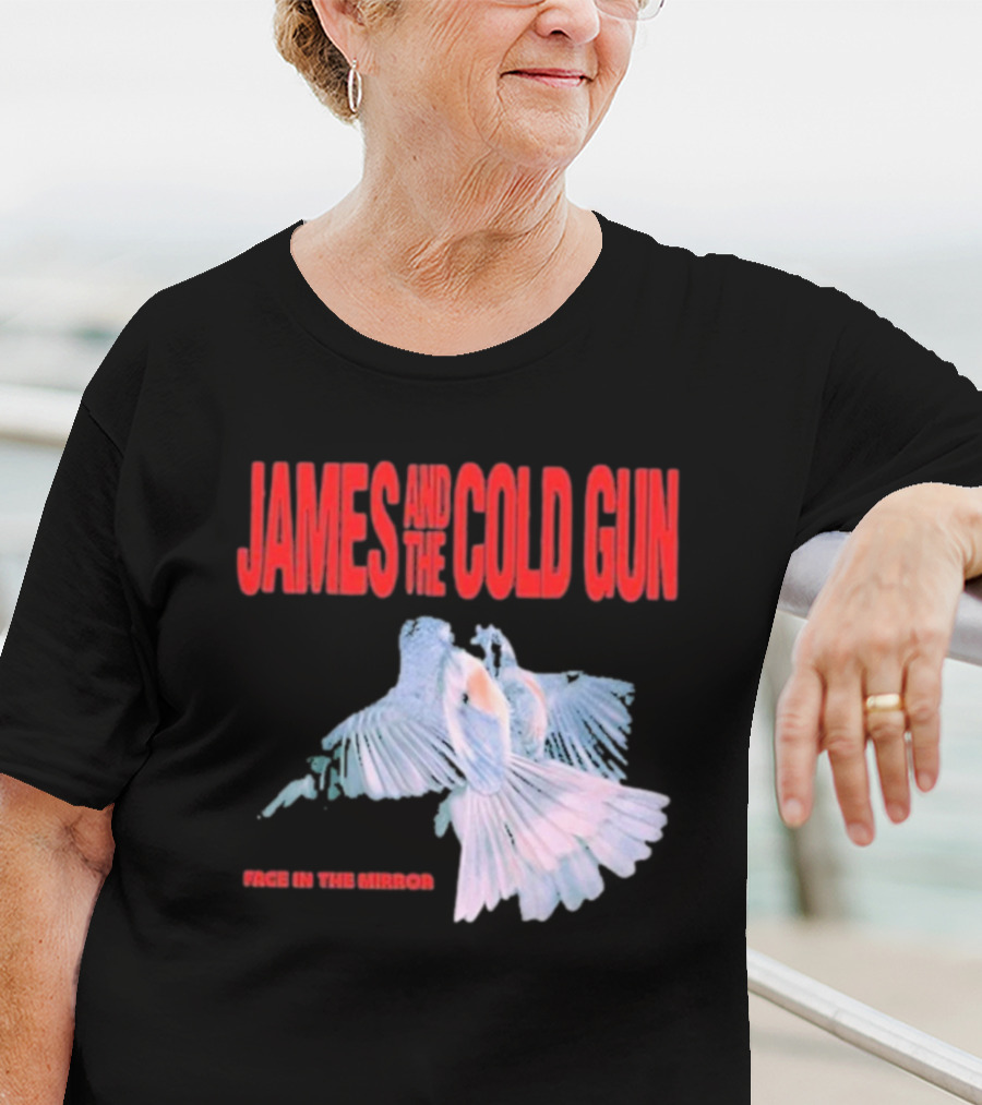 James And The Cold Gun Face In The Mirror Birds Image T-Shirt
